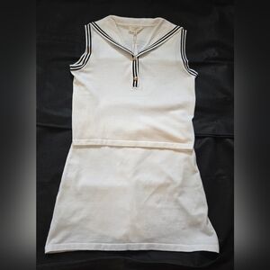 La Vila Milano White Knit Top And Skirt With Under Short.